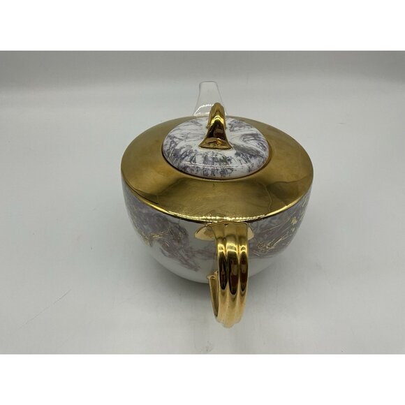 Seltmann Weldon Elegant Teapot with Gold Handle, Spout and Lid Vintage Serveware - Picture 7 of 16
